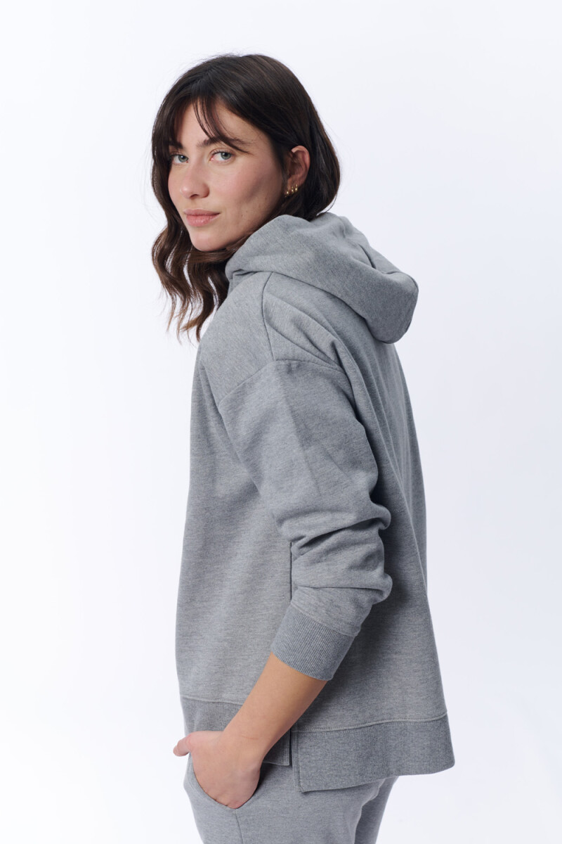 Canguro deportivo Oversize Gris Melange