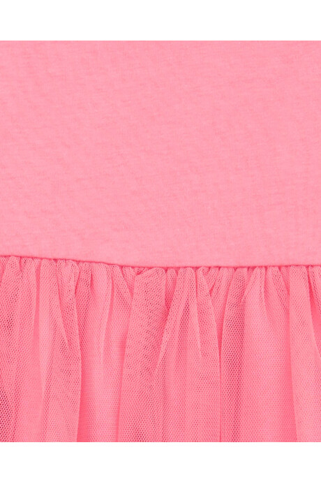 Set dos piezas de algodón, calza y blusa con tul Sin color