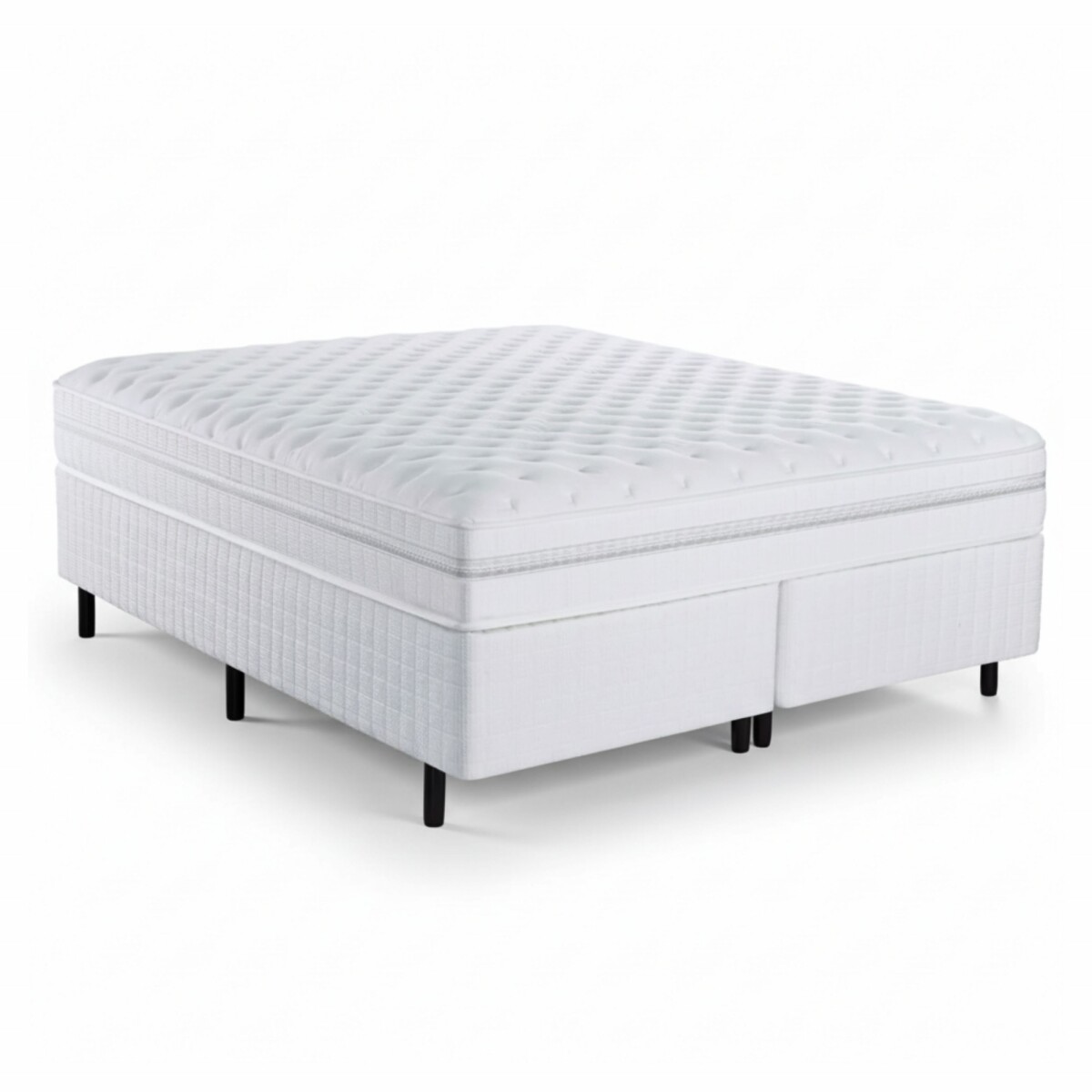 SOMMIER 2 PLAZAS BASE CAMA COLCHÓN DE ESPUMA Y RESORTE POCKET 