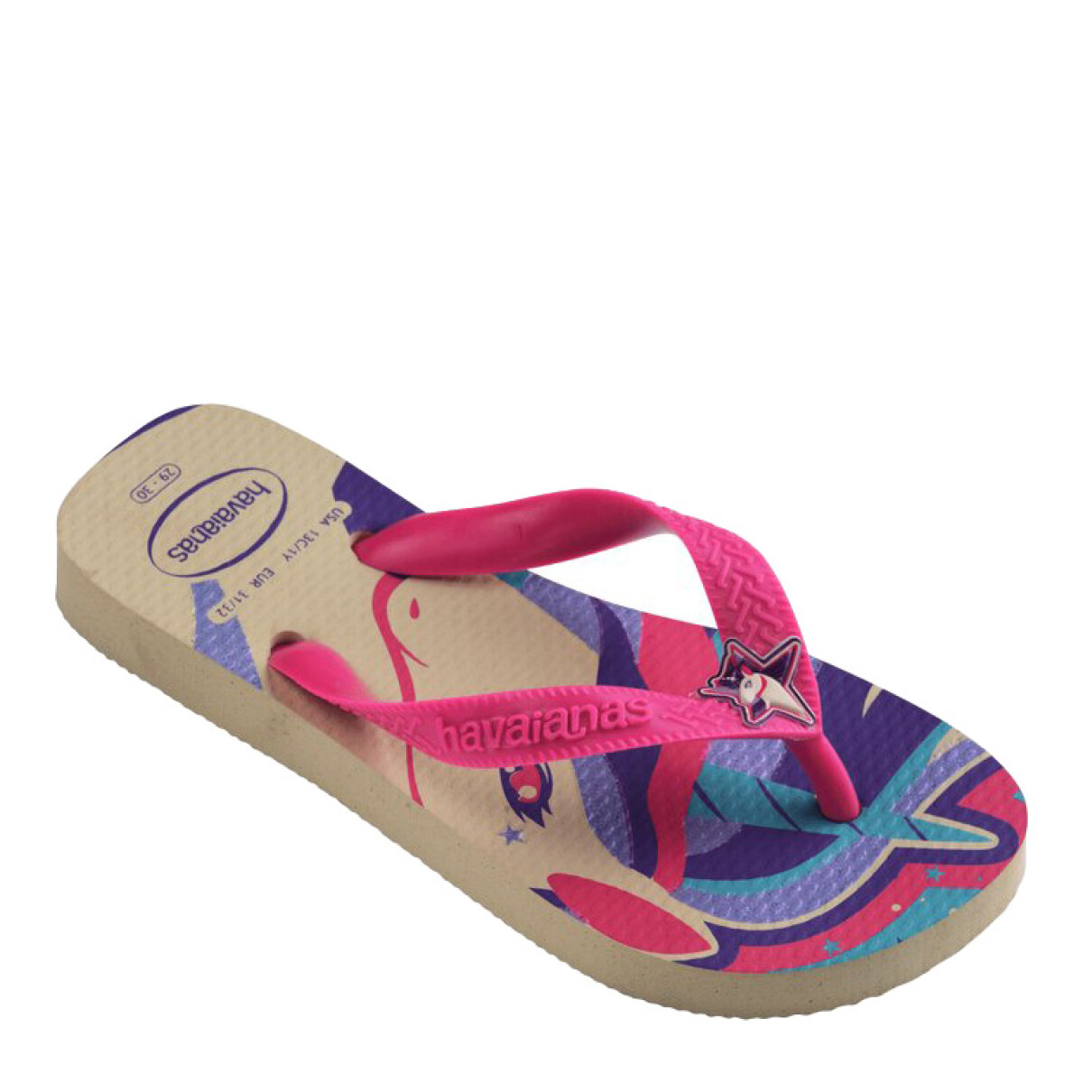 Sandalias Infantiles Havaianas Kids Fantasy - Beige - Magenta 