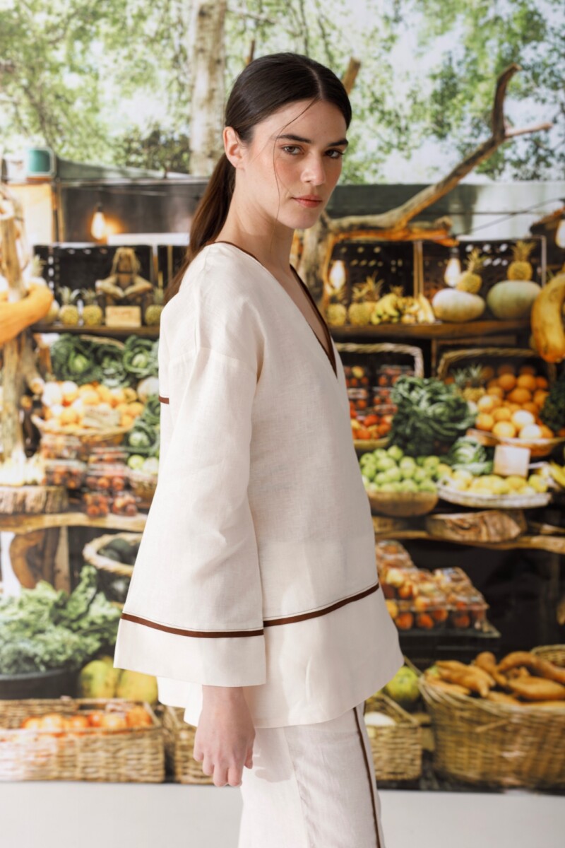 BLUSA COCO Manteca Pre Venta