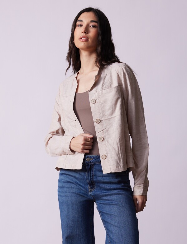 Chaqueta Lino BEIGE