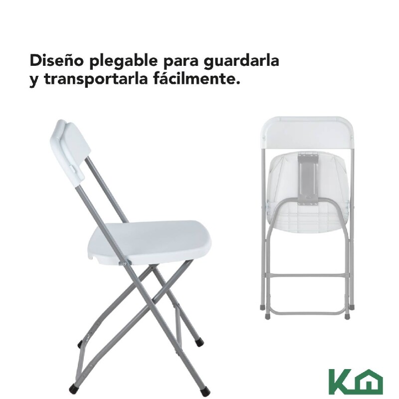 Set por 4 Silla Plastico Reforzada Plegable Eventos Jardin Set por 4 Silla Plastico Reforzada Plegable Eventos Jardin