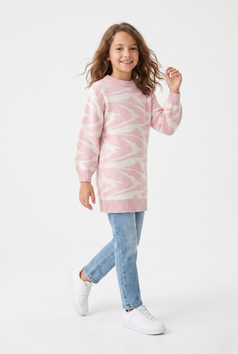 Sweater estampado - Rosa 