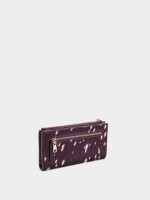 Cartera De Piel Estampado Animal violeta