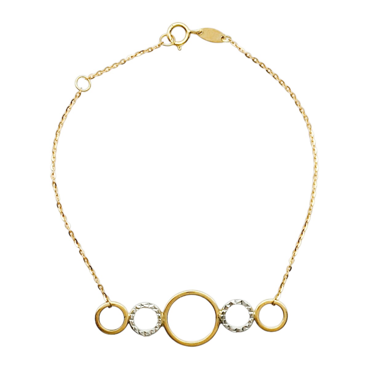 Pulsera Circulos Eternity-Oro bajo-Sin Piedra-PU8083 - sinpiedra 