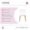 Silla Lizzy Lumax de comedor resistente Blanco