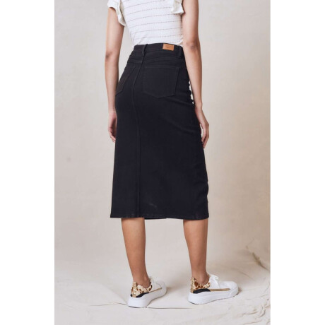 Falda Midi Negro Negro