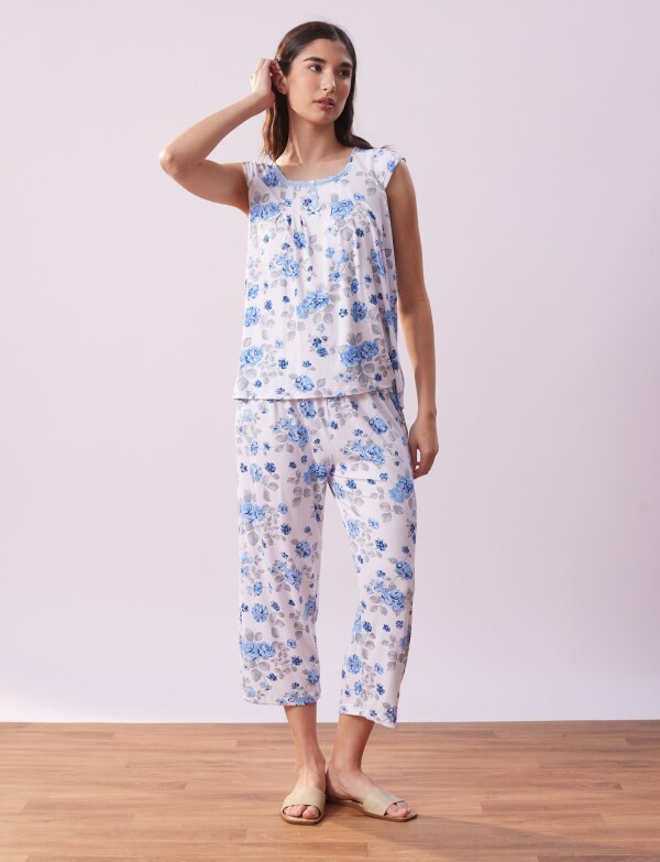 Pijama C/capri BLANCO/MULTI