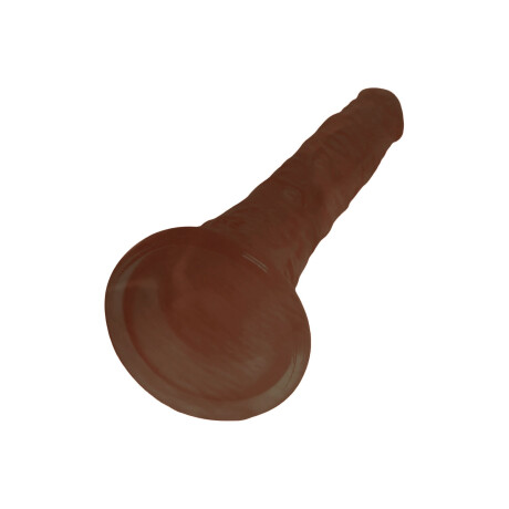 Dildo Curvo con Ventosa 19 cm Marrón