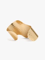 Pulsera Rígida Con Onda dorado