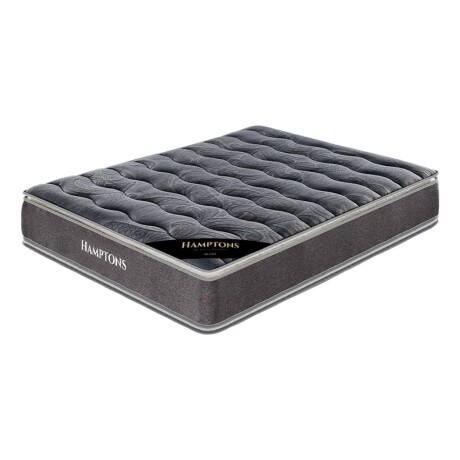 Sommier Queen Colchon Hamptons Hybrid Silver Negro