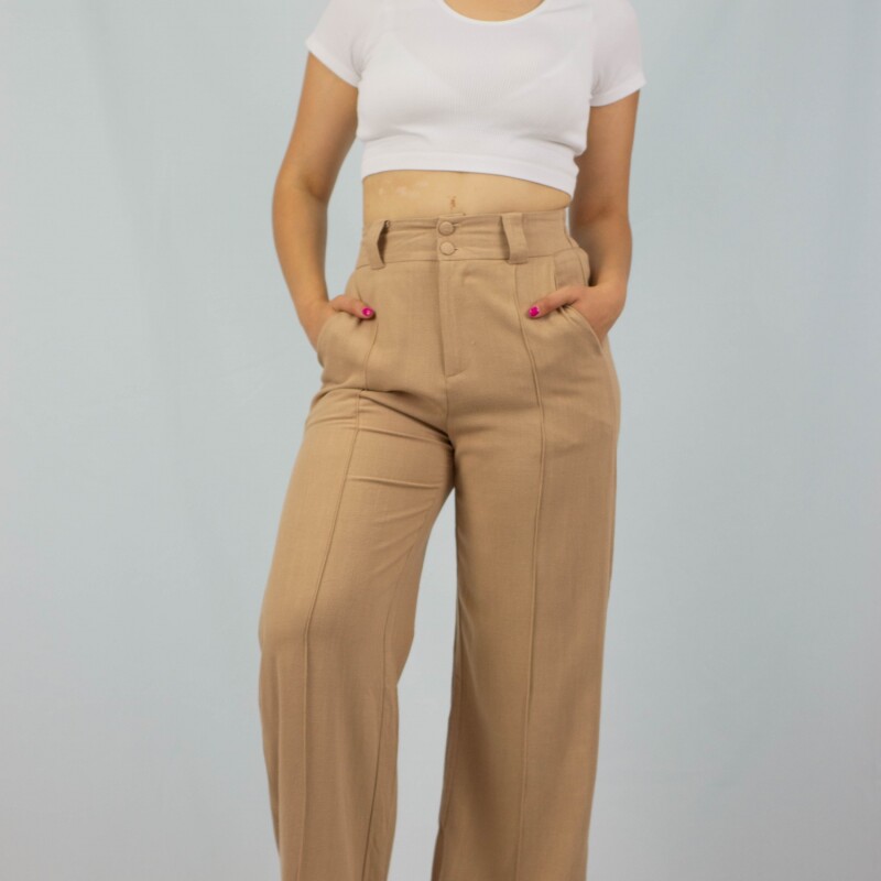 Pantalon Lino Slowly Beige