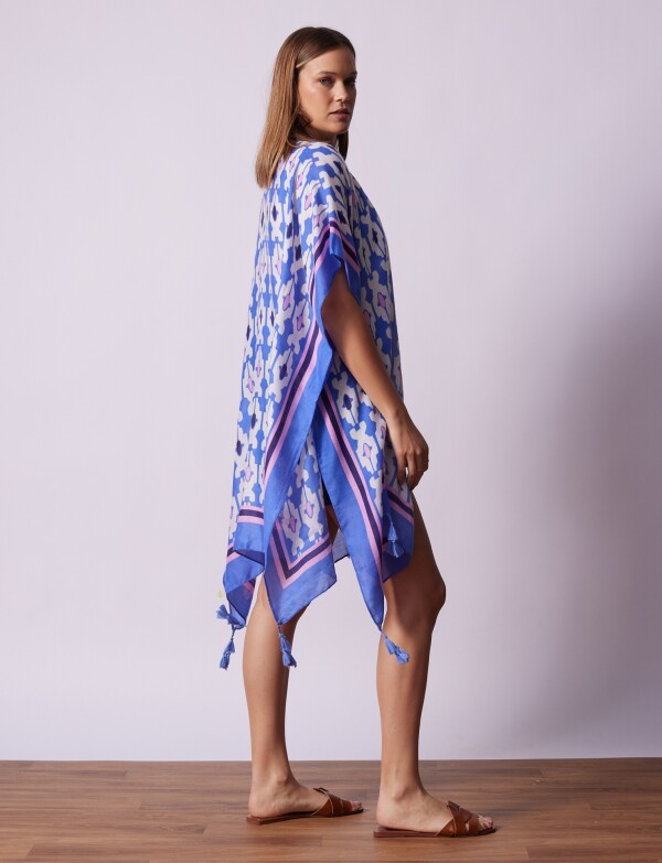 Kimono Printed AZUL/BLANCO