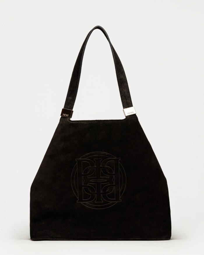 Bolso Eterial en cuero gamuza Negro