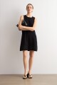 Vestido tejido calado negro