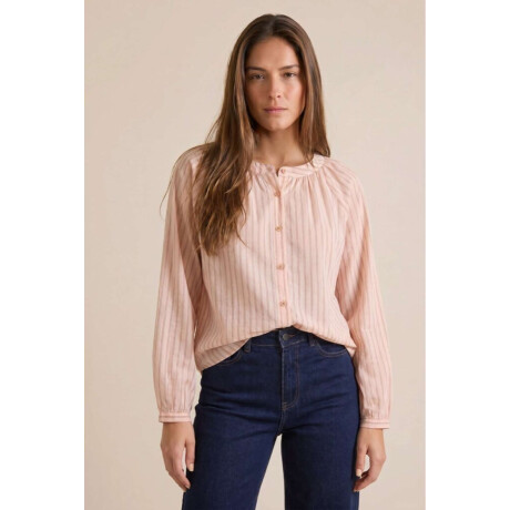 Blusa A Rayas Rosa