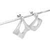 Caravanas aros inflados Rombo- Plata 925- Sin piedra -CA3877 sinpiedra