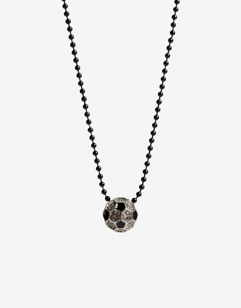 Cadena Corta con Dije Color Collar Athletic Bling - Negro