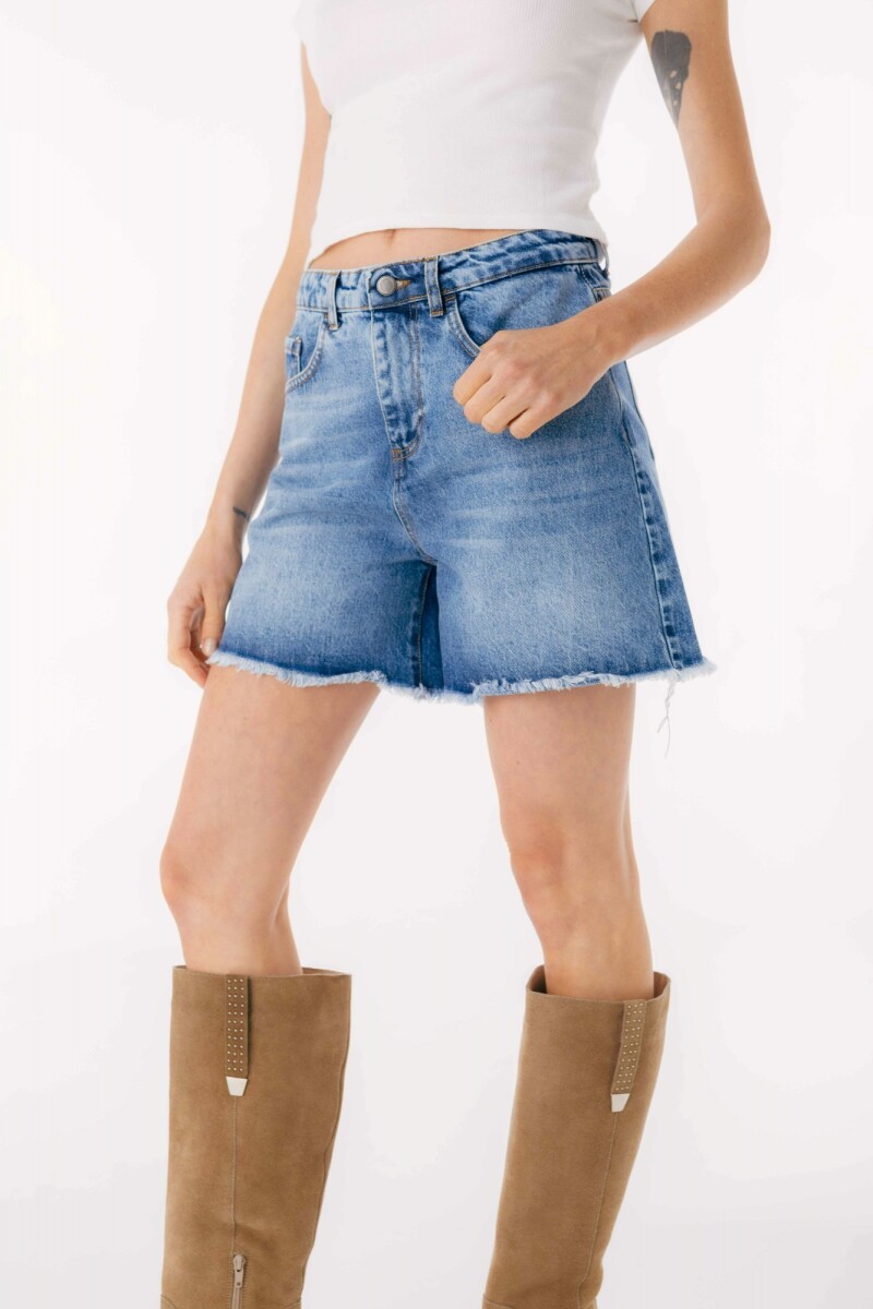 Short Sira Azul Washed