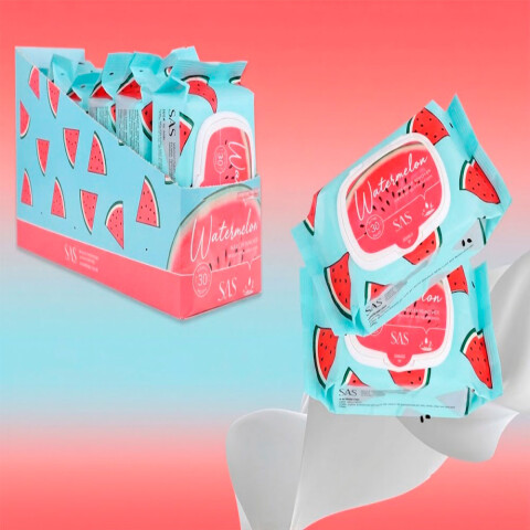 SAS Toallitas desmaquillantes fragancia de sandia x30(M2398) Sas Toallitas Desmaquillantes Fragancia De Sandia X30(m2398)