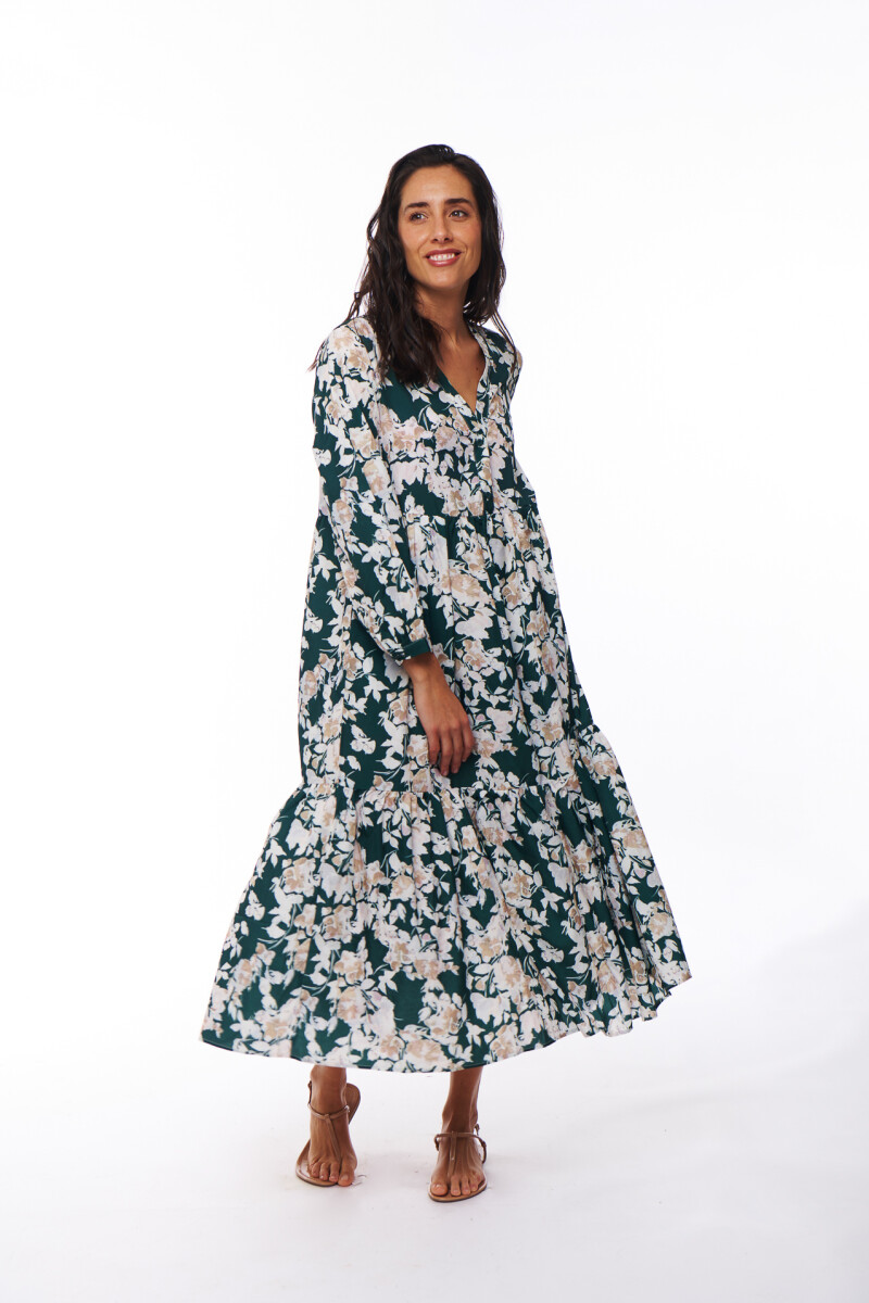 VESTIDO MELANIA ESTAMPADO VERDE