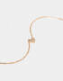 Cadena Corta con Dije Con cubic zirconia Collar Corto Corazón Cubic Zirconia - Dorado