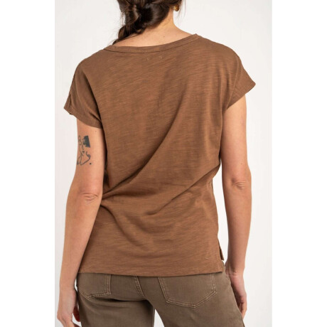 Remera Bordada Alodon Flame Mocha