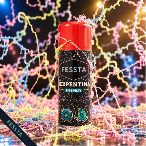 Serpentina de Colores en Spray Fessta 250ml Rojo