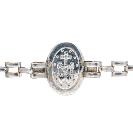 Pulsera de plata 925 y double en oro 18 ktes, MILAGROSA. Pulsera de plata 925 y double en oro 18 ktes, MILAGROSA.