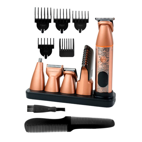 Cortadora de pelo y barba 5en1 recargable cobre Cortadora de pelo y barba 5en1 recargable cobre