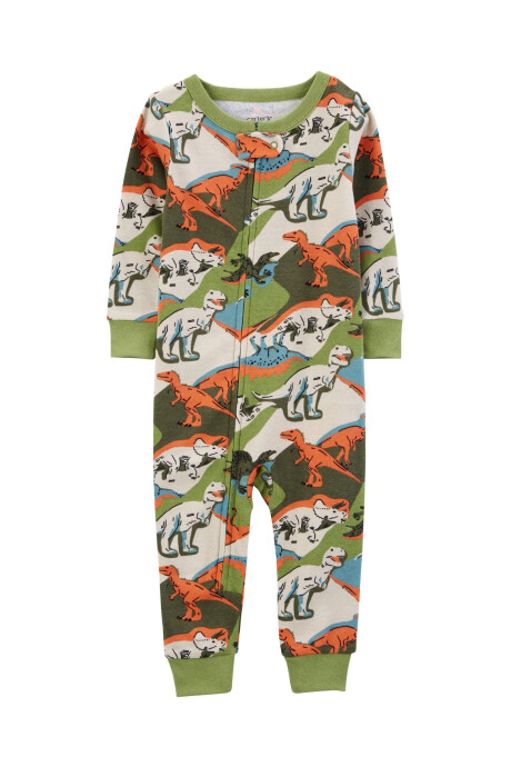 Pijama una pieza de algodón, diseño dinos Sin color