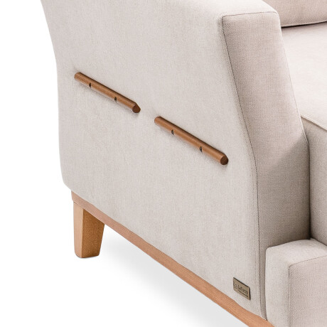 Sofá Amadeus - Tela Microfibra - 3 cuerpos 2203 (Beige)