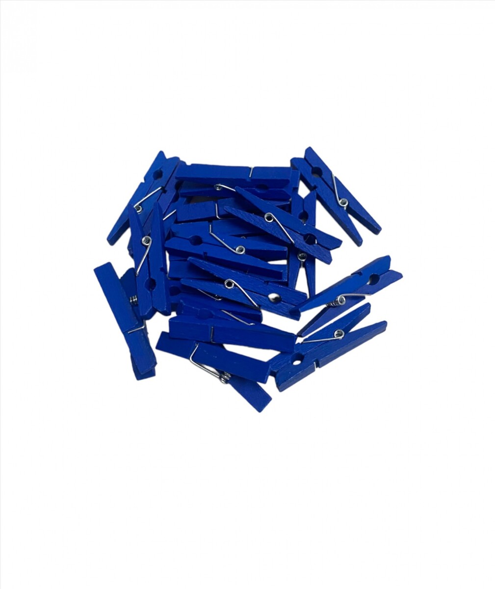 Palillos de Madera en Color x 20 - Azul 
