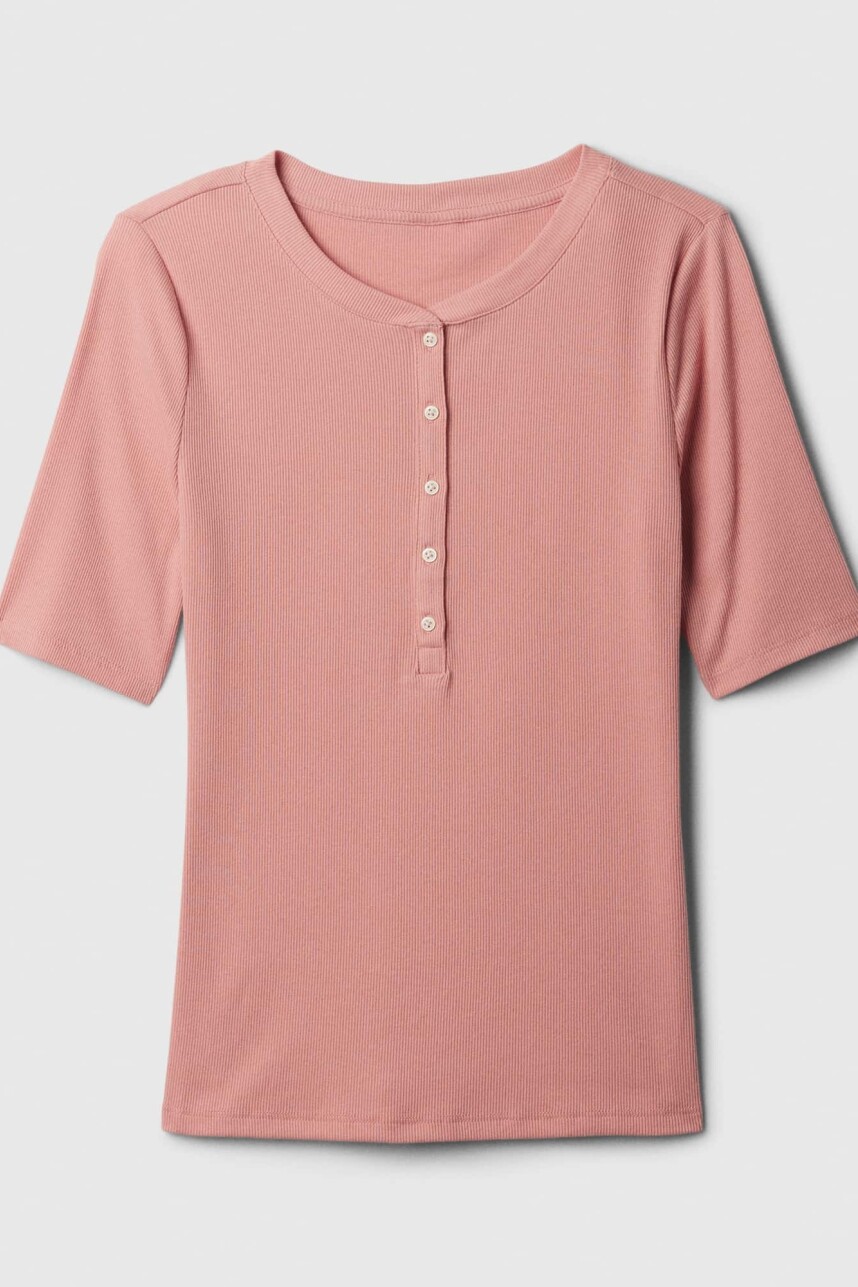 Remera Manga Corta Con Botones Mujer Pink Rosette 16-1518