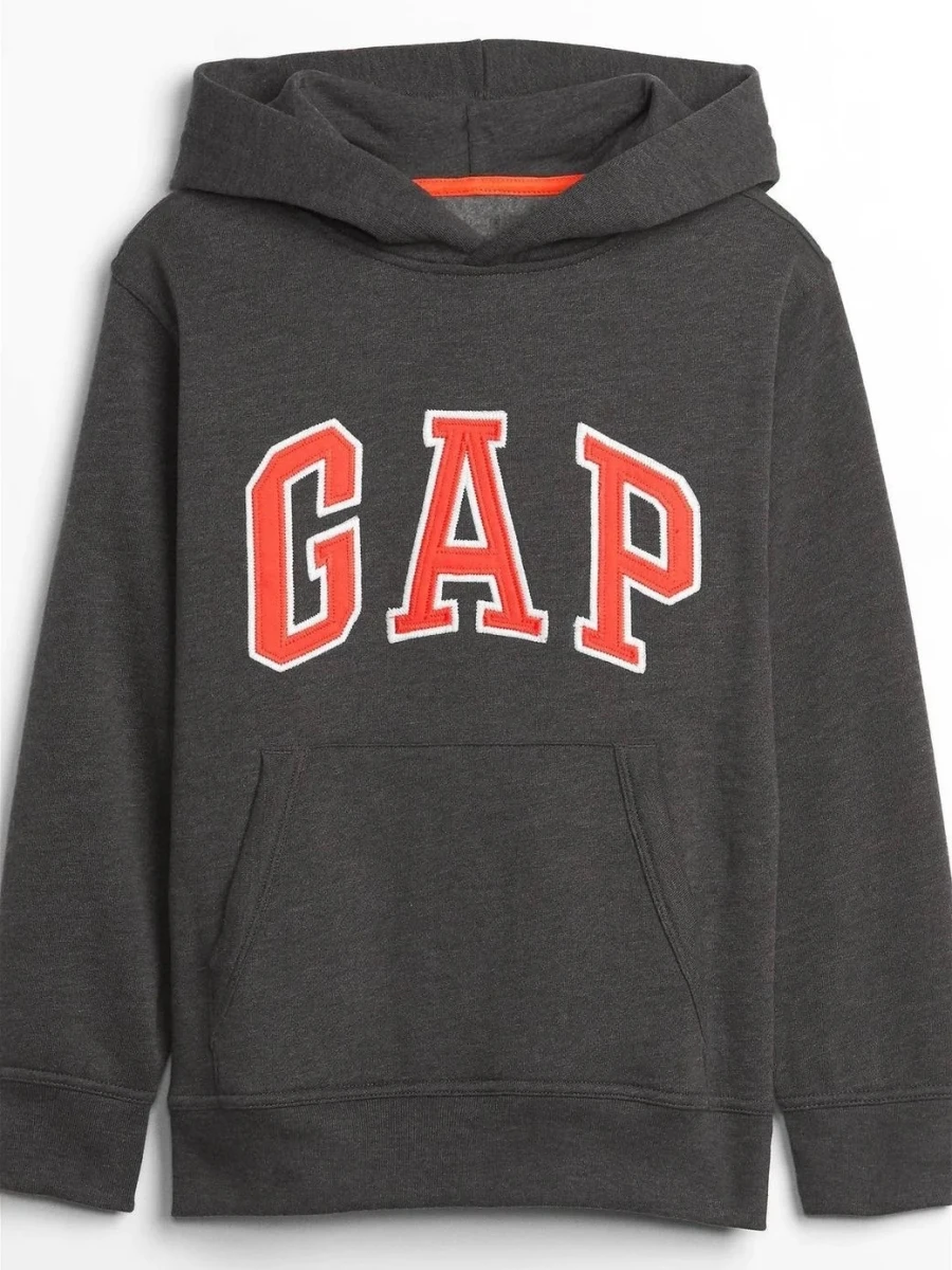 Canguro Logo Gap Con Felpa Niño - Charcoal Grey 
