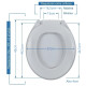 Asiento de inodoro acolchonado Universal Atlas BLANCO