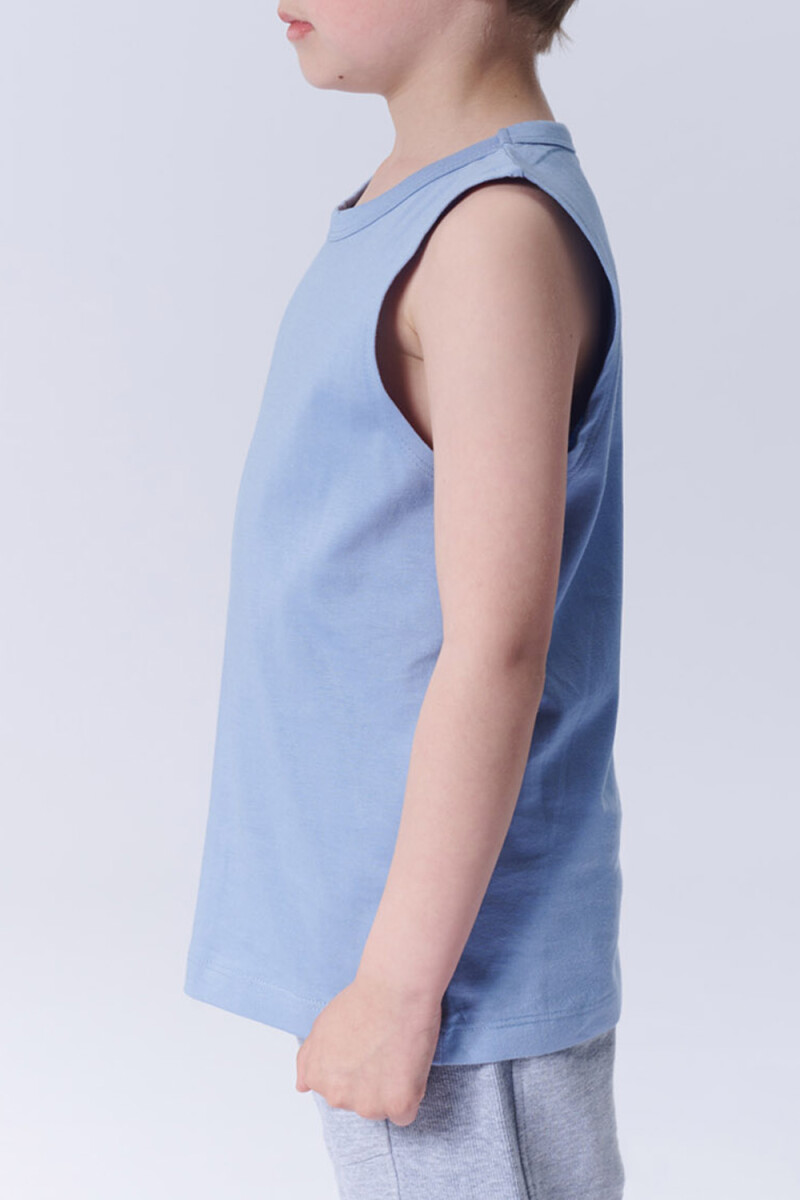 Musculosa básica Celeste