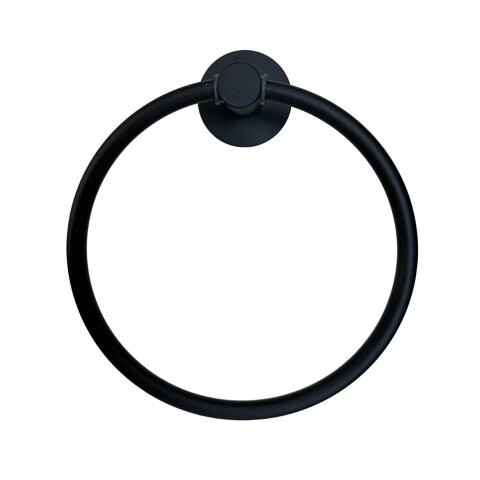 Aro toallero negro mate Milano Dmc Aro Toallero Negro Mate Milano Dmc