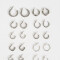 Aros Argollas Set Metal Aros Argollas Sets - Plateado