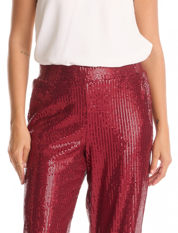 Pantalon Lentejuelas BORDEAUX