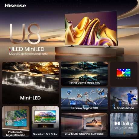 Smart TV Hisense 100 MiniLED (144 Hz) Serie U8K 100U8K