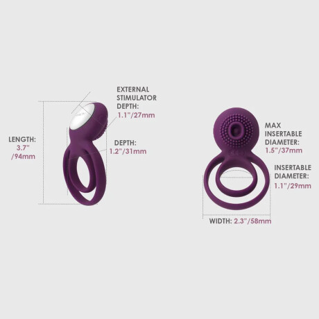 Anillo Vibrador Doble para el Pene y Clítoris Tammy Anillo Vibrador Doble para el Pene y Clítoris Tammy