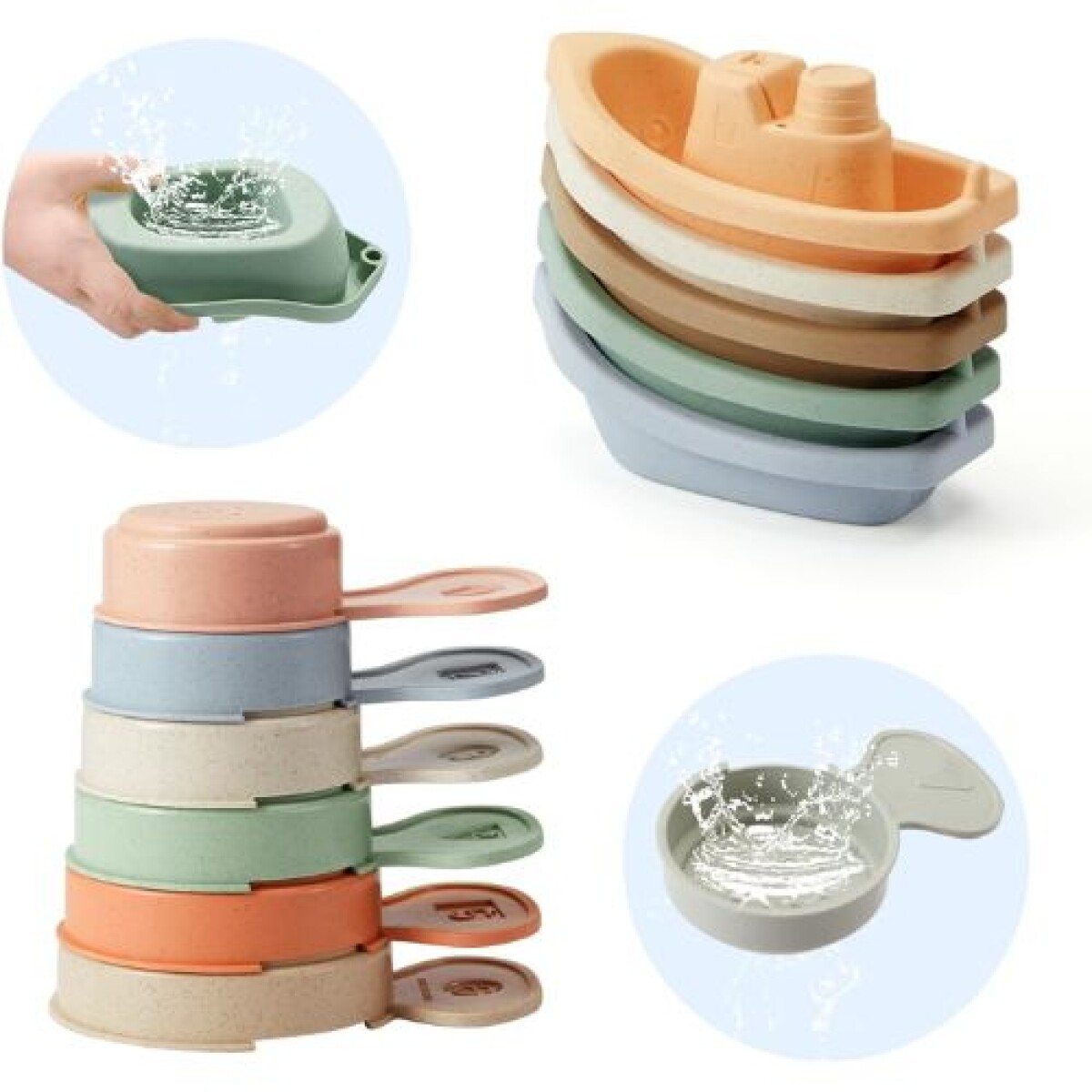 Juego de encastre barcos y tazas en caja - Juego De Encastre Barcos Y Tazas En Caja 
