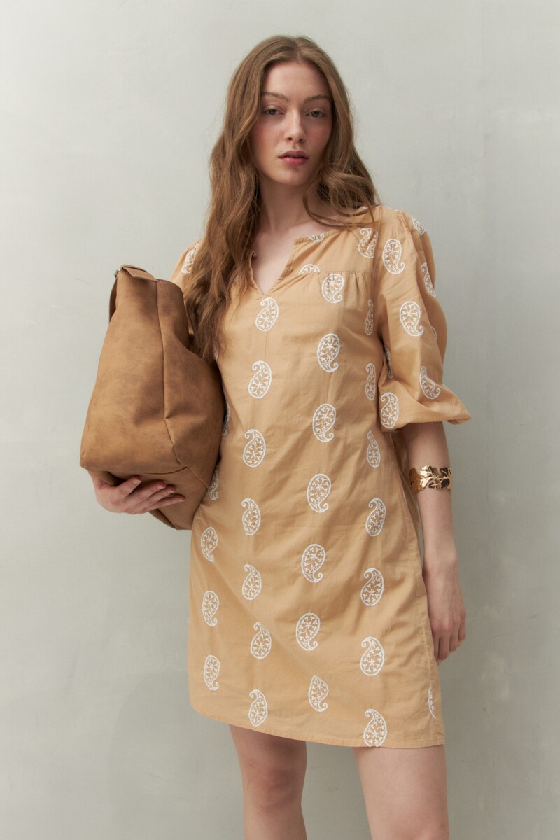 VESTIDO BULGARO Caramelo