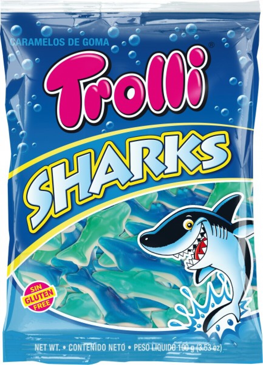 GELATINA TROLLI SHARKS 80GR 