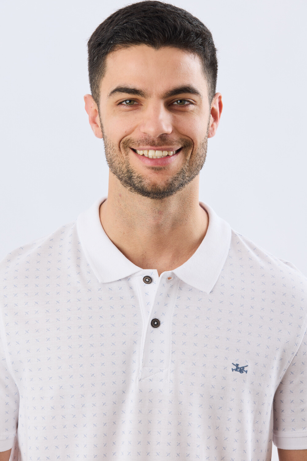 REMERA POLO ESTAMPADA PIQUÉ Blanco
