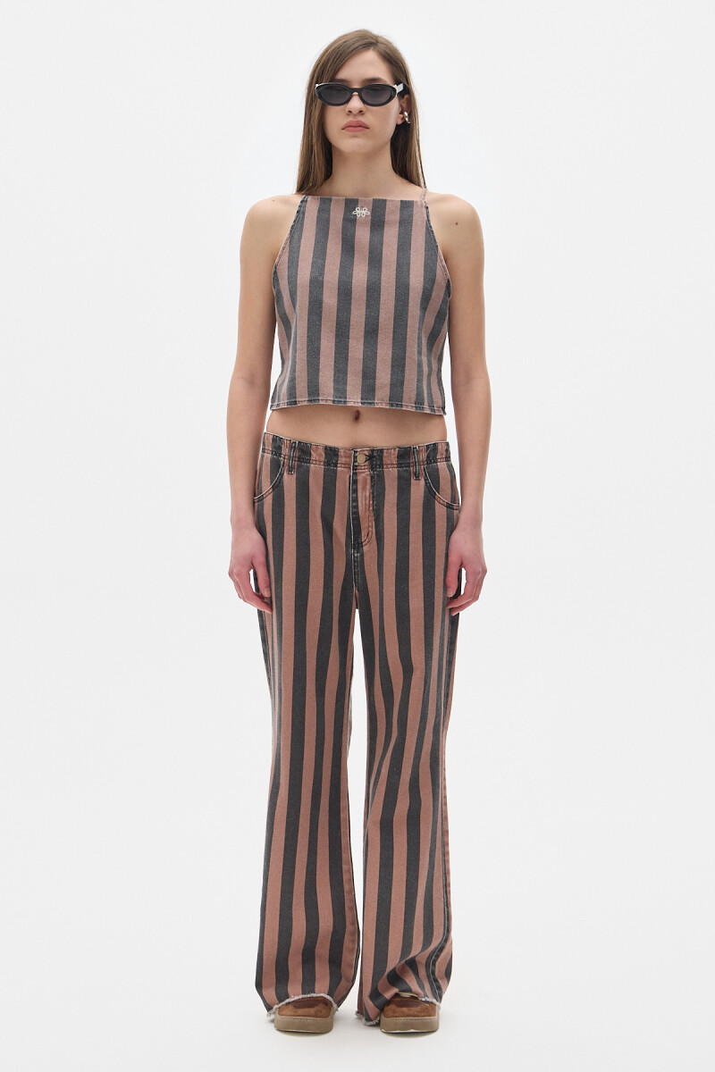 Jean Vaquero Stripes - Brown/Black 