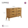 Cómoda Lumax 6 cajones de madera Cómoda Lumax 6 cajones de madera
