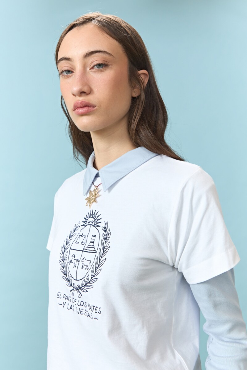 Remera escudo yorugua blanco